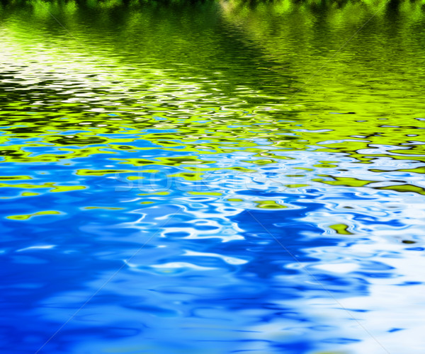 Reflection of green nature in clean water waves. Stock photo © photocreo