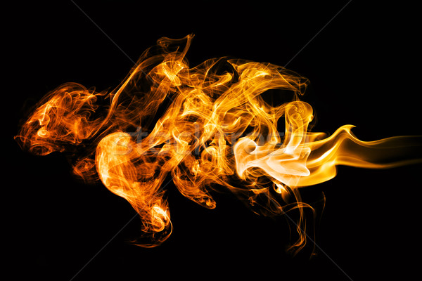 Fire flames on black background Stock photo © photocreo