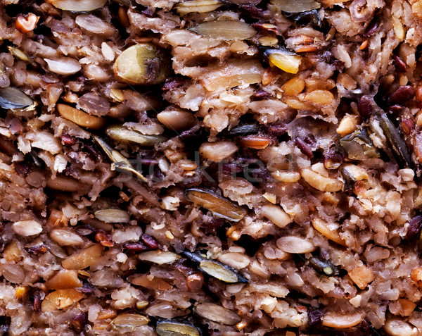 Wholemeal, wholewheat bread close-up background. Organic, healthy food Stock photo © photocreo