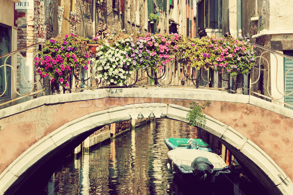 Venice, Italy. A bridge over Grand Canal. Vintage Stock photo © photocreo