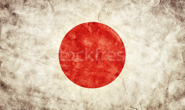 Japan Grunge Flagge Stück Jahrgang Stock foto © photocreo