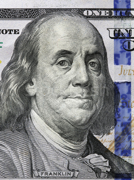 One Hundred Dollars. Benjamin Franklin portrait Stock photo © photocreo
