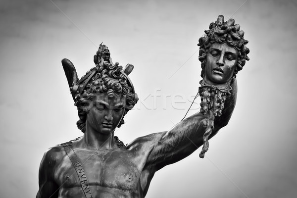 Ancient sculpture of Menelaus supporting the body of Patroclus. Florence, Italy Stock photo © photocreo