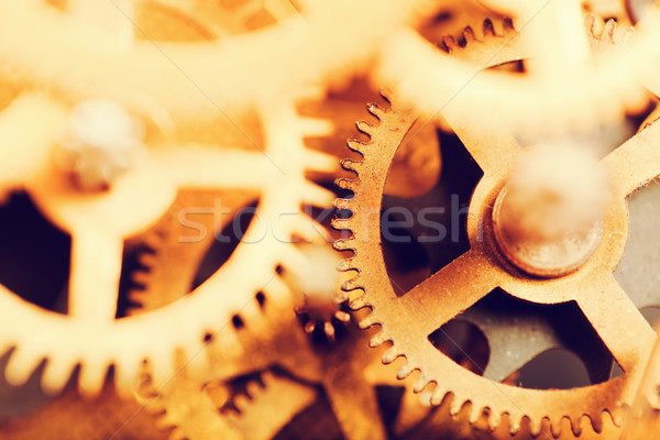 Grunge gear, cog wheels background. Industrial science, clockwork, technology. Stock photo © photocreo