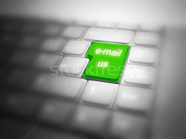 Green big E-MAIL US button Stock photo © photocreo