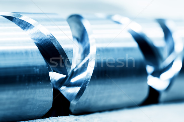 Stock photo: Heavy industrial element, screw. Industry, close-up