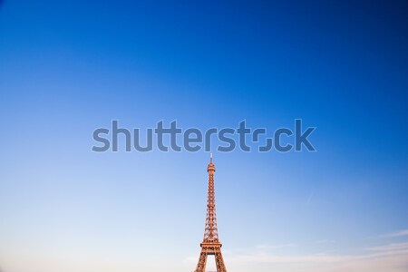 Wieża Eiffla Paryż Francja miasta niebo kopia przestrzeń Zdjęcia stock © photocreo