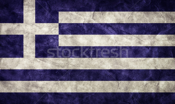 Greece grunge flag. Item from my vintage, retro flags collection Stock photo © photocreo