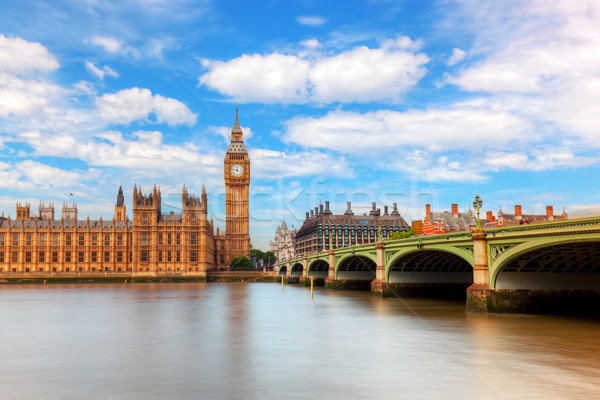 Big Ben Westminster Brücke Fluss Thames London Stock foto © photocreo
