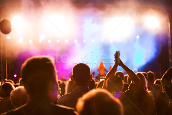 Oameni muzică concert mulţimile petrecere Imagine de stoc © photocreo