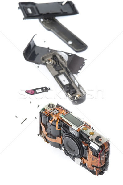 [[stock_photo]]: Poche · caméra · détacher · pièces · cas · exposé