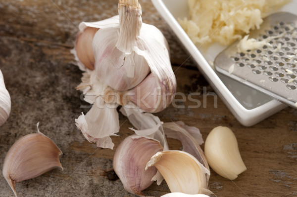 Preparing grated garlic for cooking Stock photo © photohome