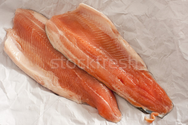 Two fresh raw trout fillets Stock photo © photohome