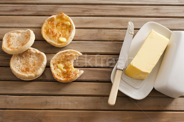 Crumpets and butter Stock photo © photohome