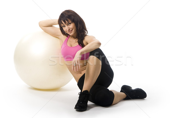 woman with fitball Stock photo © Photoline