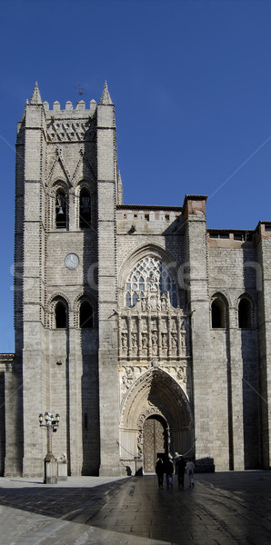 Cathedral of Avila in Spain. Principal front entry Stock photo © Photooiasson