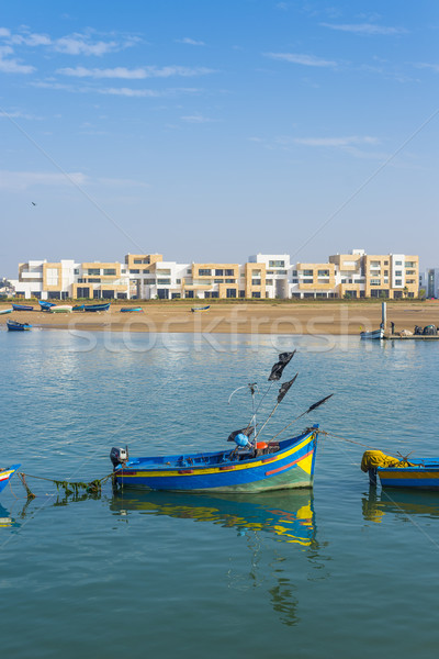 Fishing boats on the Bou Regreg river in Rabat port. Stock photo © Photooiasson