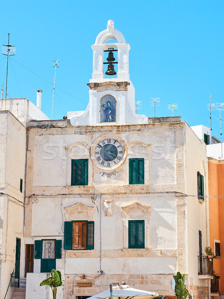 Palazzo delle Orologio in Piazza Vittorio Emanuele. Polignano a Mare, Apulia. Stock photo © Photooiasson