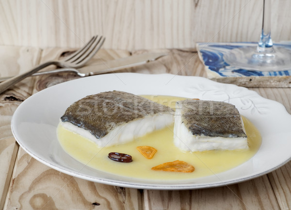 Sos sztuka kulinarna ryb restauracji świeże stylu Zdjęcia stock © Photooiasson