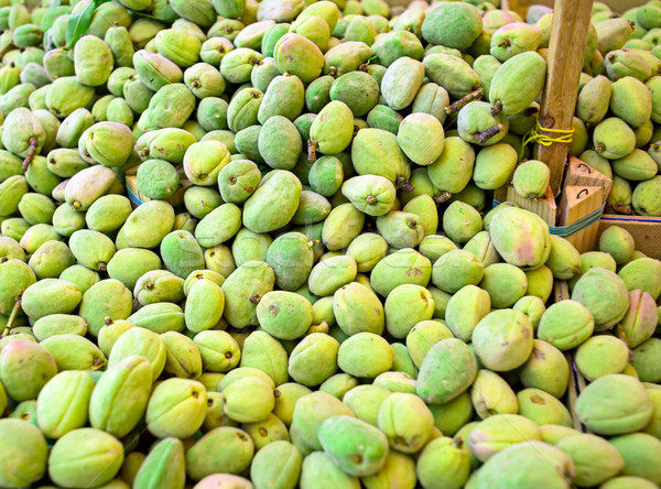 Fresh green almonds. Stock photo © Photooiasson