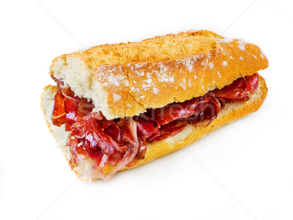 Typical spanish serrano ham sandwich  Stock photo © Photooiasson