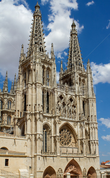 Principal Facade of Burgos Gothic Cathedral. Spain Stock photo © Photooiasson