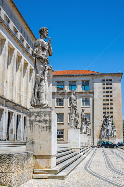 Demosthenes statue in Coimbra University, Portugal. Stock photo © Photooiasson