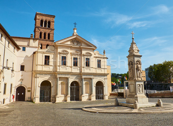 Basilica San Bartolomeo alle Isola, Tiberina island. Rome. Lazio, Italy. Stock photo © Photooiasson