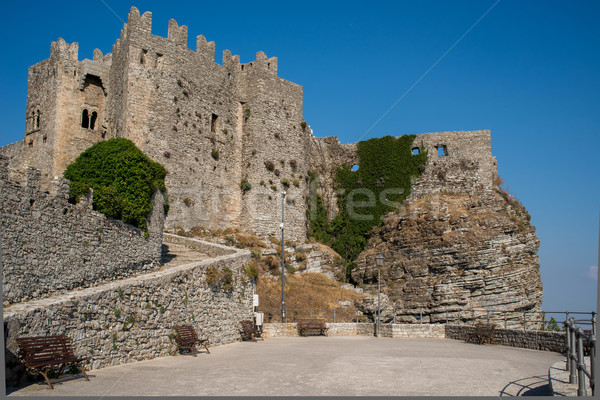 Sicília Itália edifício pedra europa torre Foto stock © Photooiasson