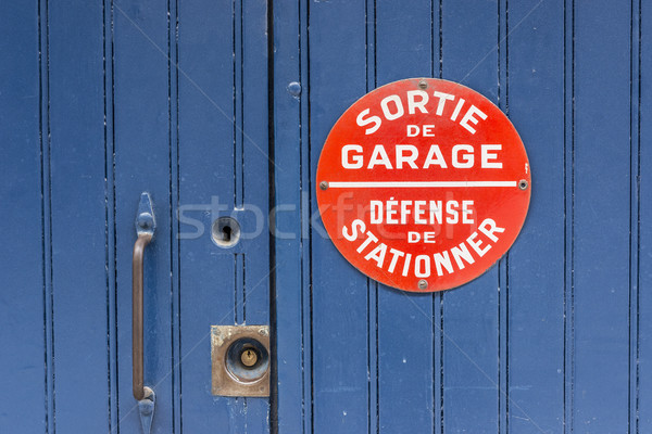 Foto stock: Azul · porta · cantar · francês