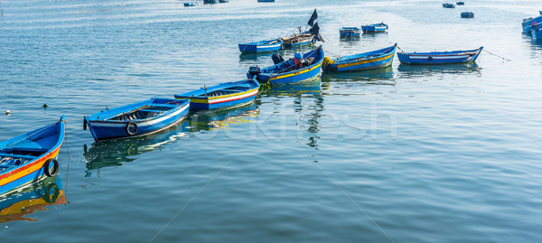 Fishing boats on the Bou Regreg river in Rabat port. Stock photo © Photooiasson