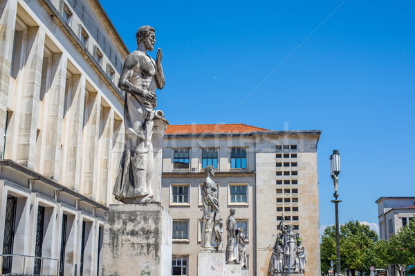 Demosthenes statue in Coimbra University, Portugal. Stock photo © Photooiasson