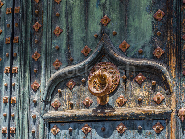 Mikulás katedrális Spanyolország gótikus ajtó dél Stock fotó © Photooiasson