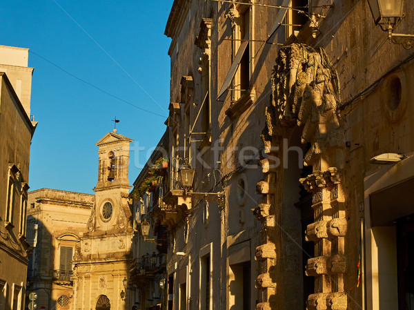 Torre dell'Orologio in Vittorio Emanuele II street of Galatina, Apulia. Stock photo © Photooiasson
