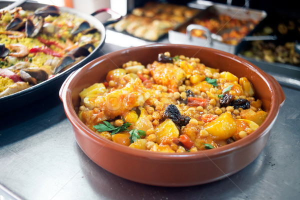 Mediterráneo estilo cocina espanol rústico mar Foto stock © Photooiasson
