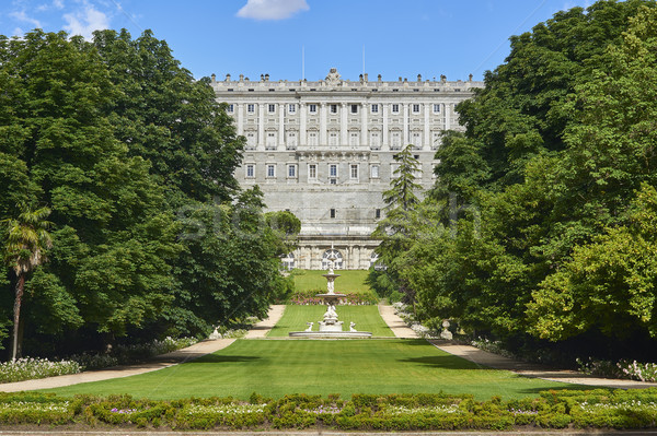 Foto stock: Ocidente · fachada · real · palácio · Madri · Espanha