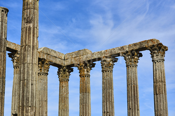 Stok fotoğraf: Tapınak · Portekiz · arkeolojik · Roma · şehir · merkezinde · şehir