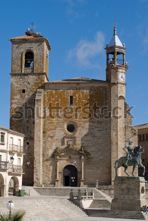 Platz Spanien Statue spanisch explorer Eroberer Stock foto © Photooiasson