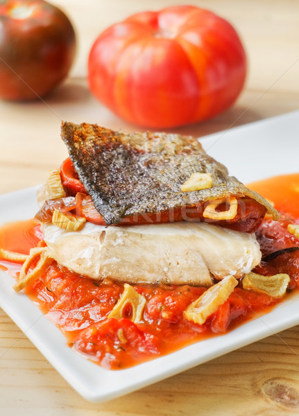 Stílus Spanyolország szakácsművészet LA hal étterem Stock fotó © Photooiasson