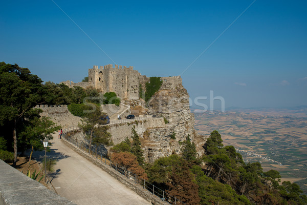 Сицилия Италия здании каменные Европа башни Сток-фото © Photooiasson