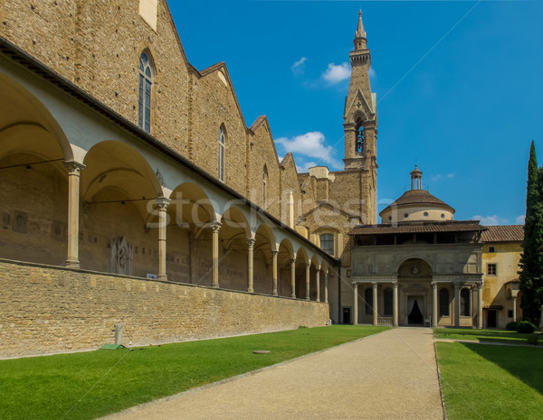 Bazilika mikulás Florence Olaszország épület város Stock fotó © Photooiasson