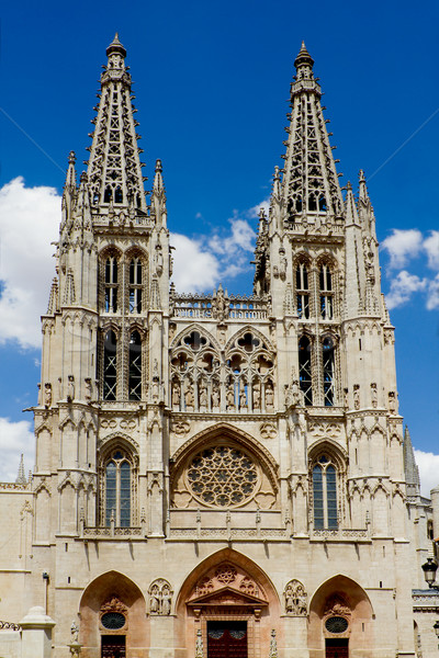 Principal Facade of Burgos Gothic Cathedral. Spain Stock photo © Photooiasson