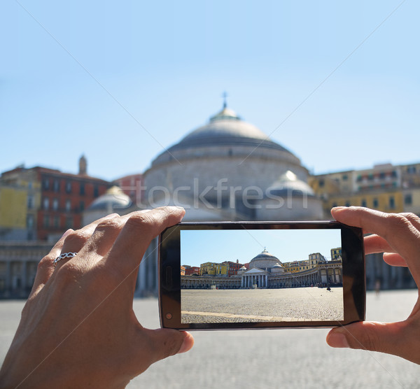 базилика Неаполь Италия мужчины рук Сток-фото © Photooiasson