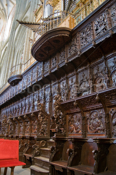 The Choir Stalls in Santa Maria Cathedal of Astorga. Spain Stock photo © Photooiasson