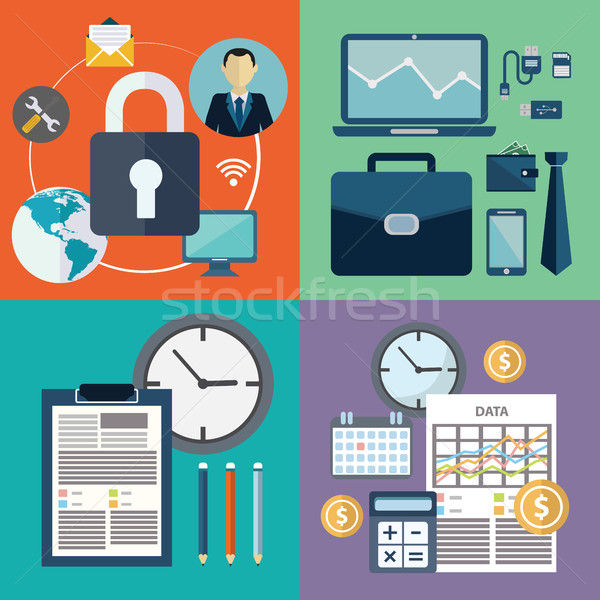 Vector collection of flat and colorful business, marketing and finance concepts. Design elements for Stock photo © Photoroyalty