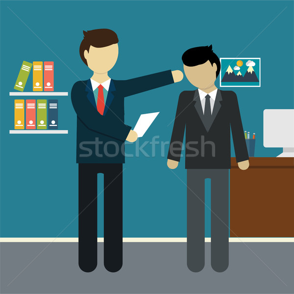 Businessman get fired, flat modern design Stock photo © Photoroyalty