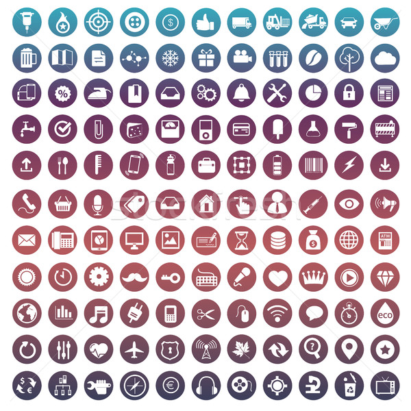 Set of icons for web and user interface design Stock photo © Photoroyalty