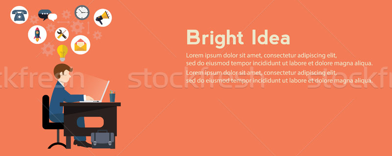 Creative Idea Generator Bright Idea Modern Vector Illustration