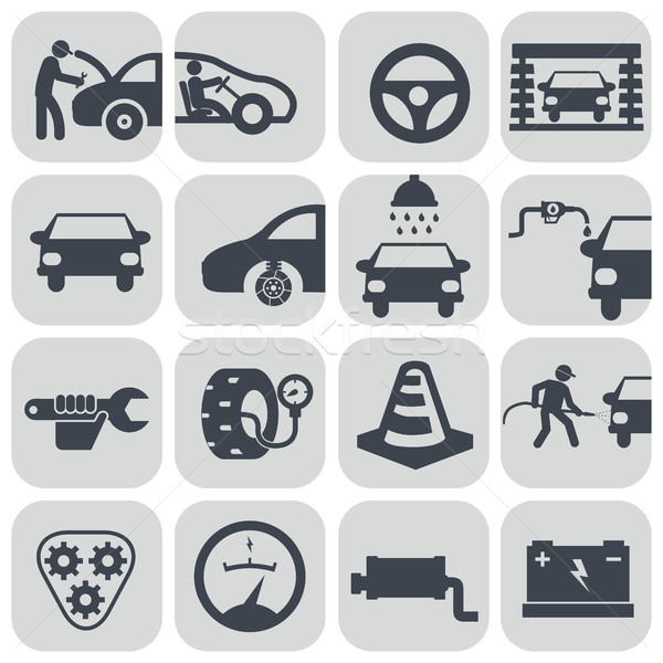 Vector auto mechanic car icons set Stock photo © Photoroyalty