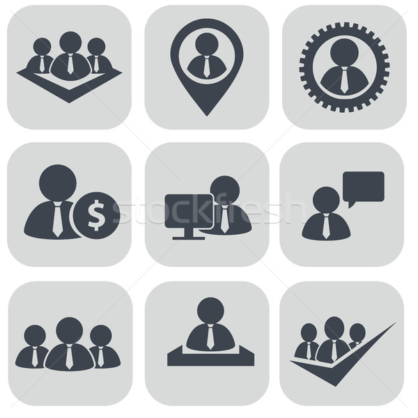 Human resources and management icons set. Stock photo © Photoroyalty